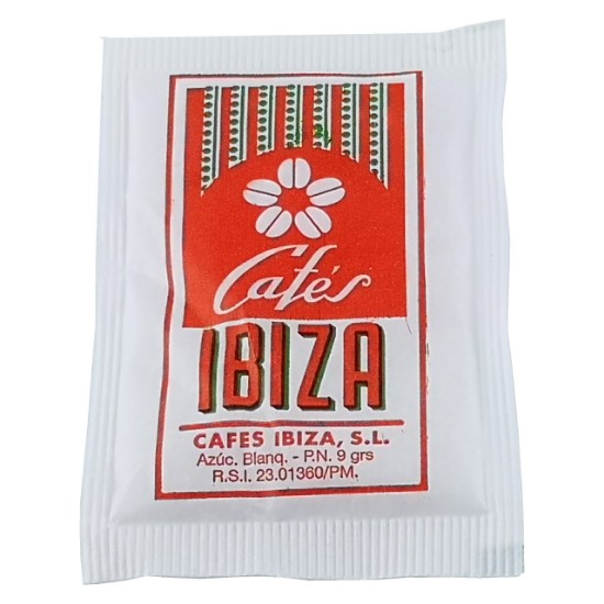 Bild von 50 Stück Zuckerpäckchen (weißer Zucker) - Cafés Ibiza