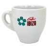 Bild von Milchkaffee Tasse "Cafés Ibiza" aus weißer Keramik (120 ml)
